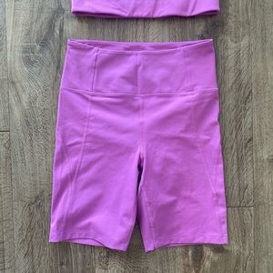 Girlfriend Collective Purple Bike Shorts